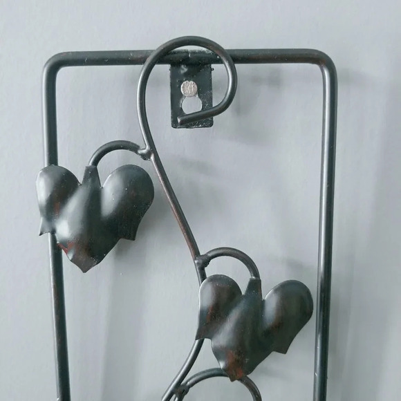 Set of 2 Ivy Leaf Metal Candle Holder Wall Mounted - Picture 6 of 7